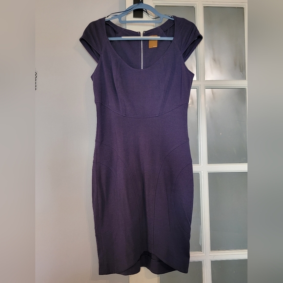 Ali Ro Navy Cap Sleeve Bodycon Dress size 6 - Picture 4 of 9